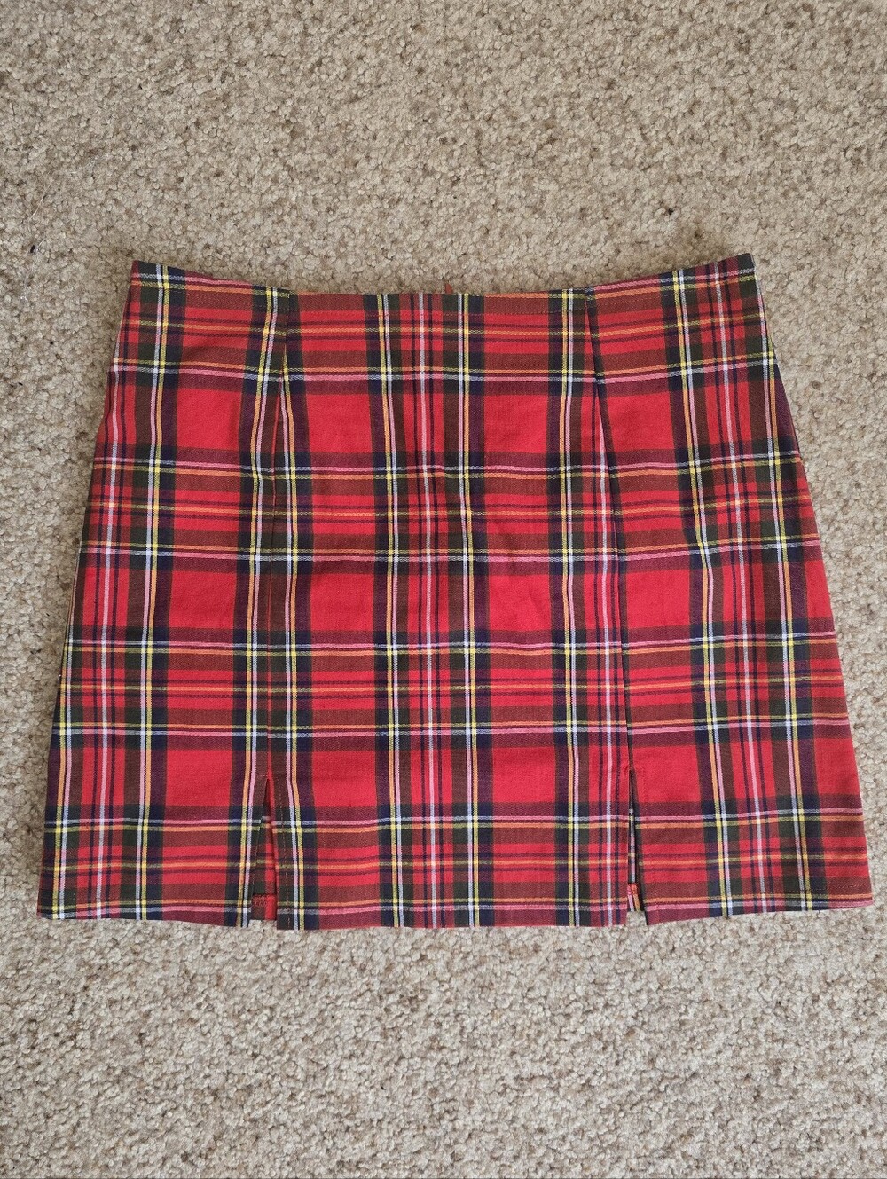 Full Tilt Red Plaid Mini Skirt
